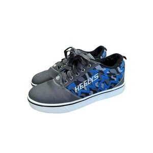 Heelys Pro 20 Prints Wheeled Shoes Gray Blue Boys Youth Size 7